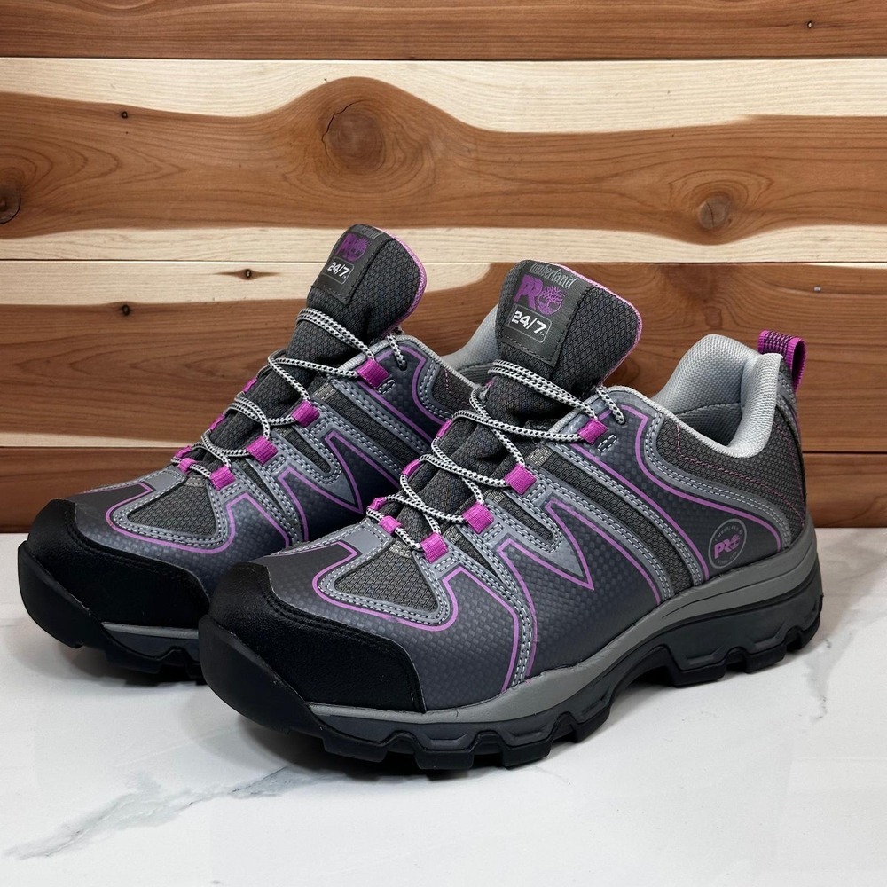 Timberland PRO Rockscape Hiking Trail Shoes Women's Gray Purple size‎ 8.5M